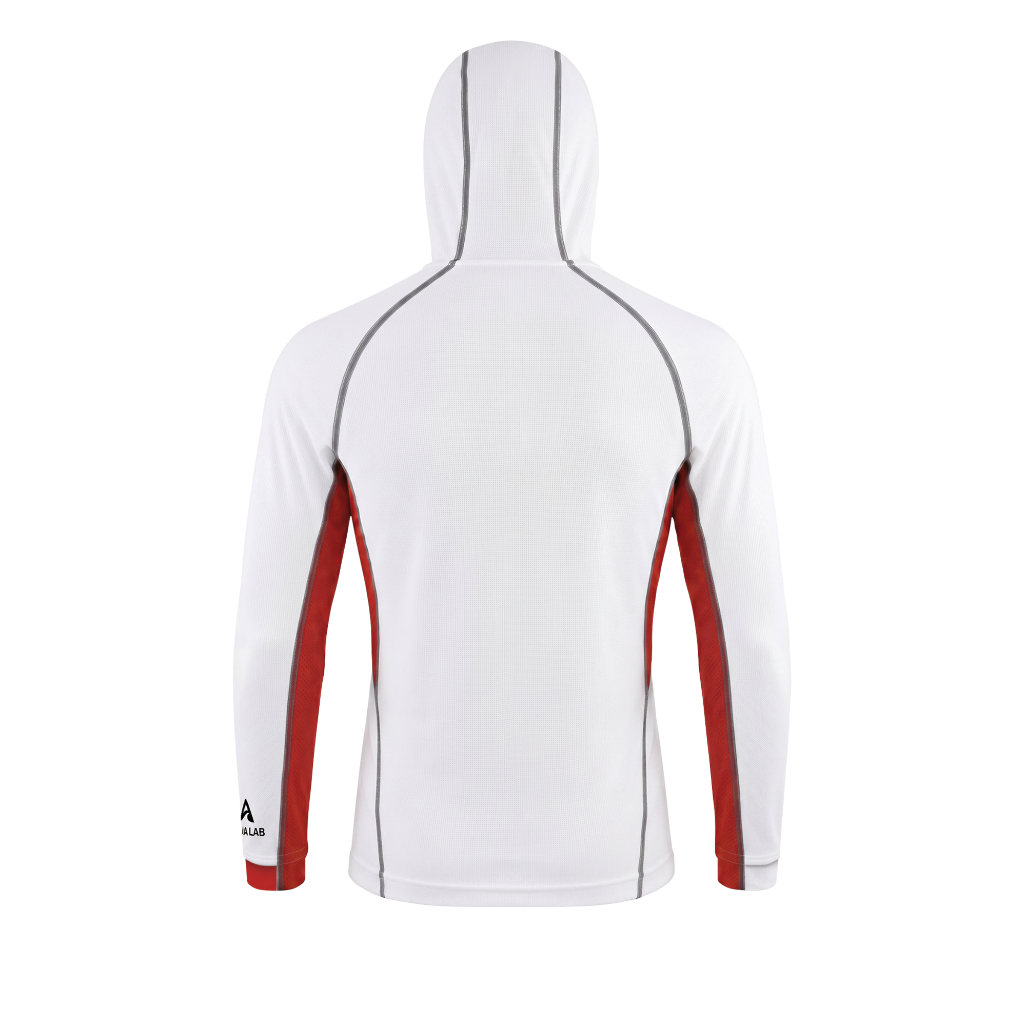 Aqualab Aero Crew Pique Hooded Men's Sweatshirt - White-Red