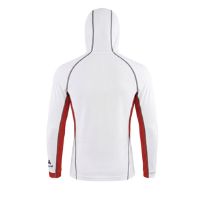 Aqualab Aero Crew Pique Hooded Men's Sweatshirt - White-Red