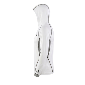 Aqualab Aqua Pro Hooded Rashguard Men's Rash Guard - White-Gray