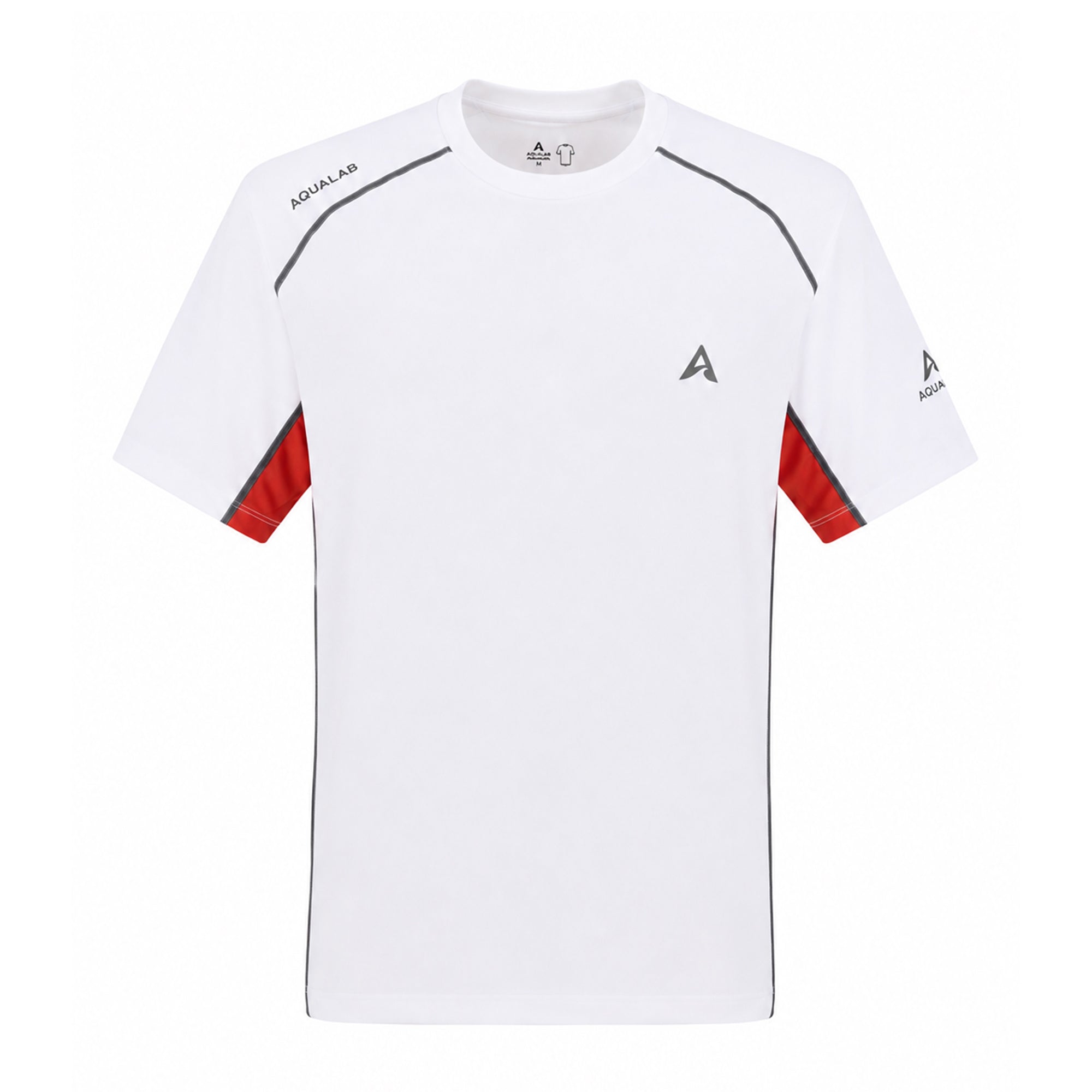 Aqualab Aqua Pro Rashguard SS Erkek Rashguard - Beyaz-Kırmızı