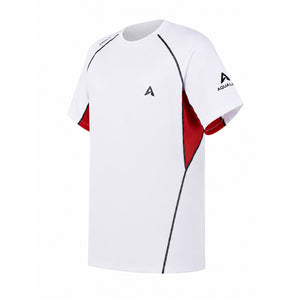 Aqualab Aqua Pro Rashguard SS Erkek Rashguard - Beyaz-Kırmızı