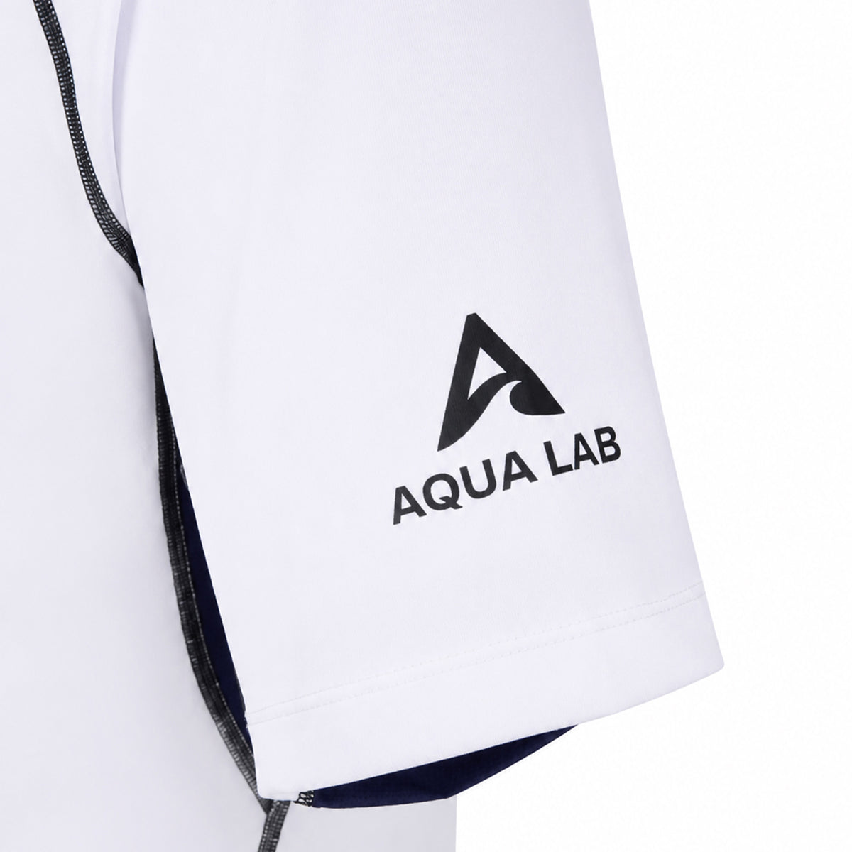 Aqualab Aqua Pro Rash Guard Short Sleeve Men's T-Shirt - White-Navy