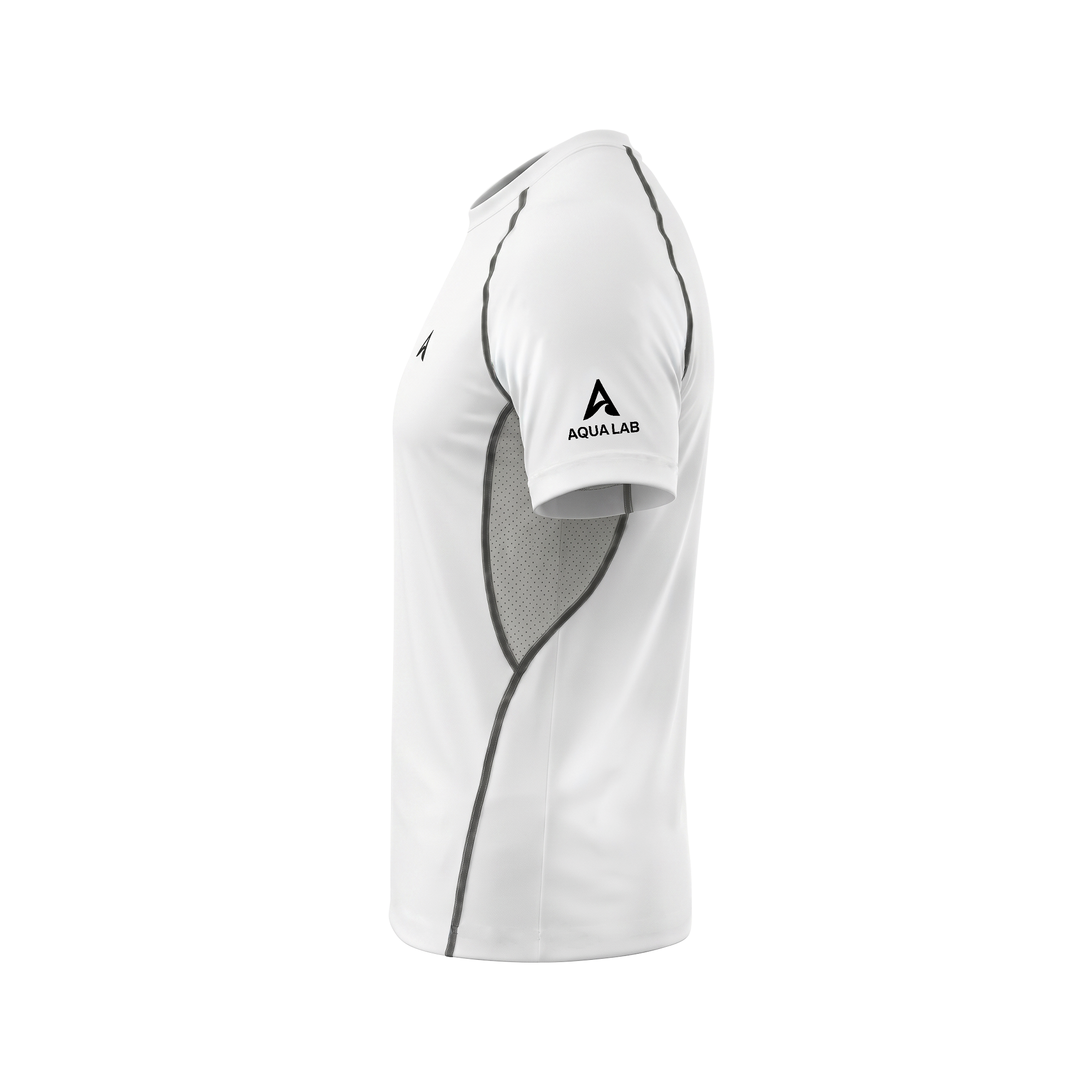 Aqualab Aqua Pro Rash Guard Short Sleeve Men's T-Shirt - White-Grey