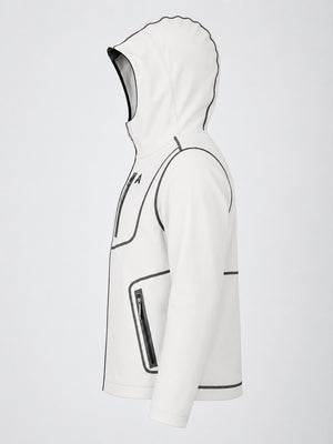 Aero Crew Tech-Knit Zip Hoodie - White