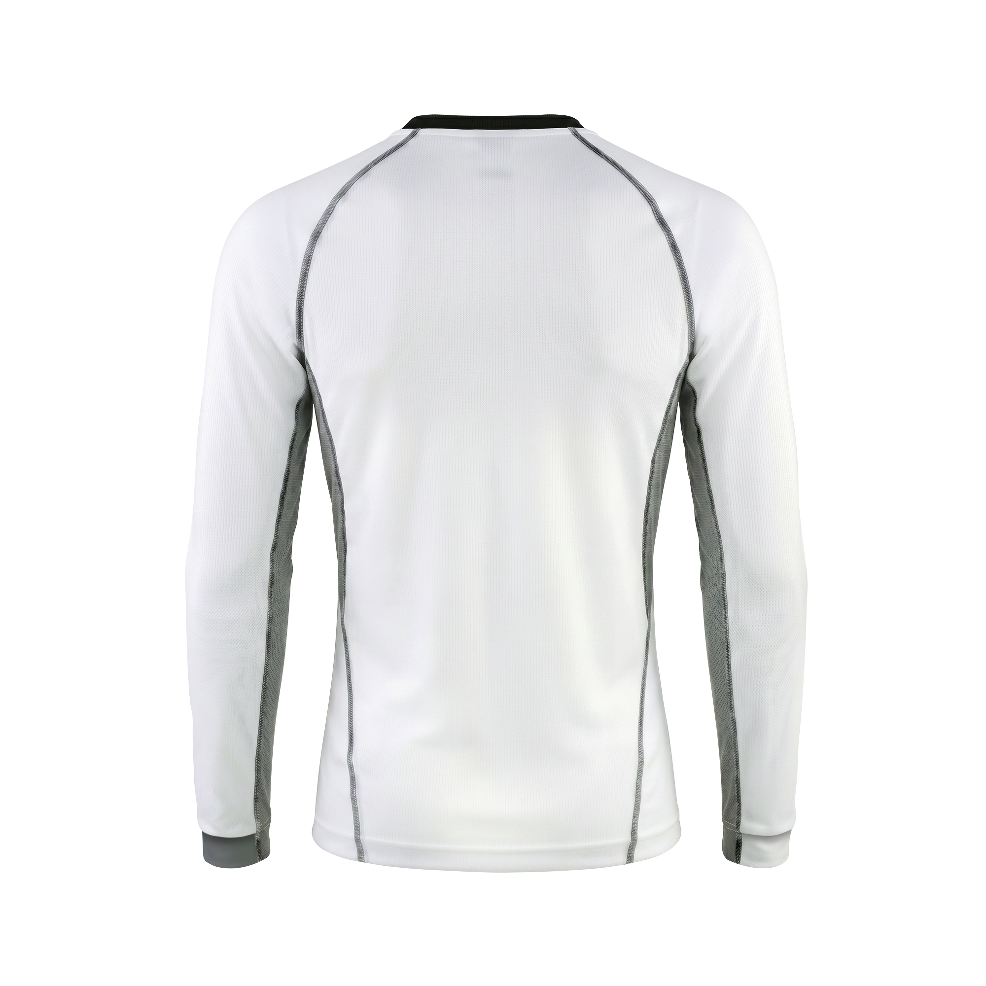 Aqualab Aero Crew Pique Long Sleeve Men's T-Shirt - White-Grey