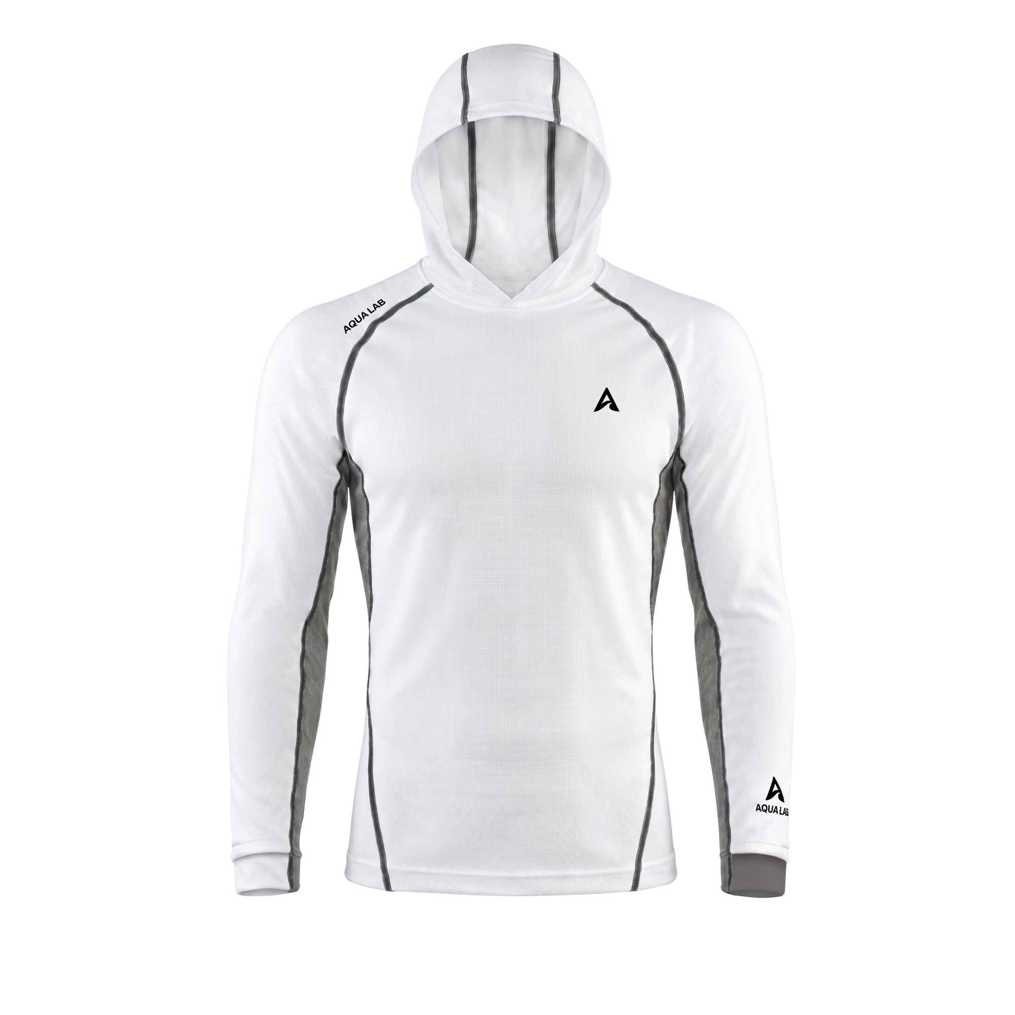 Aqualab Aero Crew Pique Hooded Erkek Sweat - Beyaz-Gri