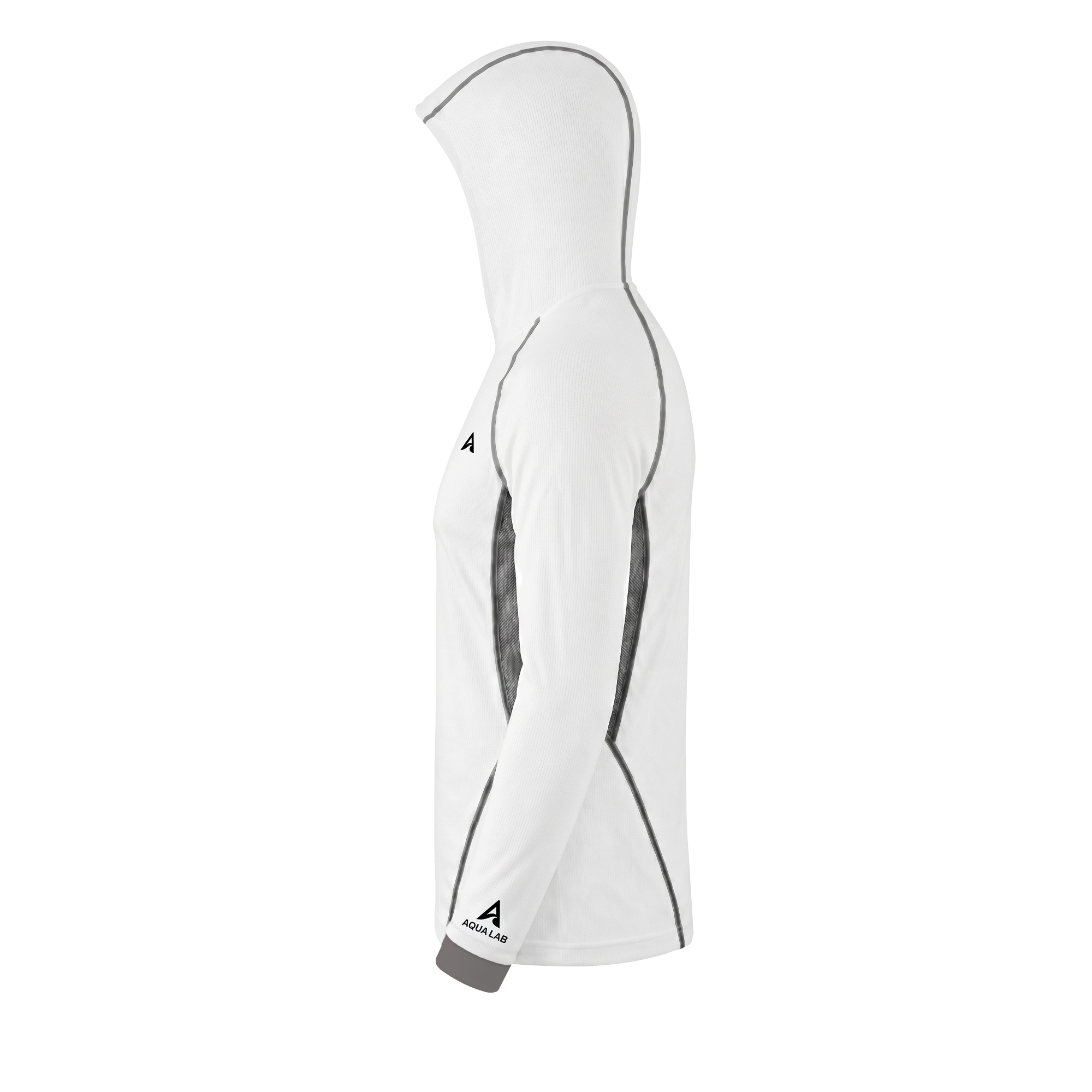 Aqualab Aero Crew Pique Hooded Erkek Sweat - Beyaz-Gri