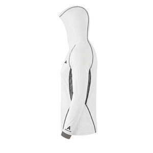 Aqualab Aero Crew Pique Hooded Erkek Sweat - Beyaz-Gri