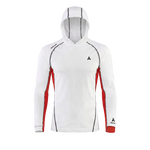 Aqualab Aero Crew Pique Hooded Erkek Sweat - Beyaz-Kırmızı