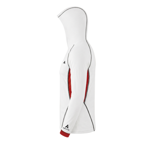Aqualab Aero Crew Pique Hooded Erkek Sweat - Beyaz-Kırmızı
