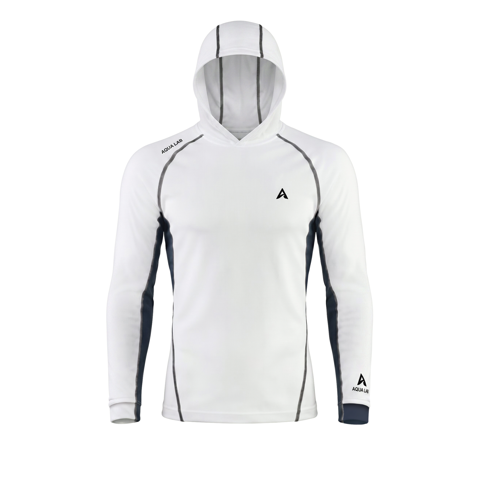 Aqualab Aero Crew Pique Hooded Erkek Sweat - Beyaz-Lacivert