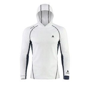 Aqualab Aero Crew Pique Hooded Erkek Sweat - Beyaz-Lacivert
