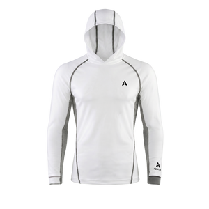 Aqualab Aqua Pro Hooded Rashguard Men's Rash Guard - White-Gray