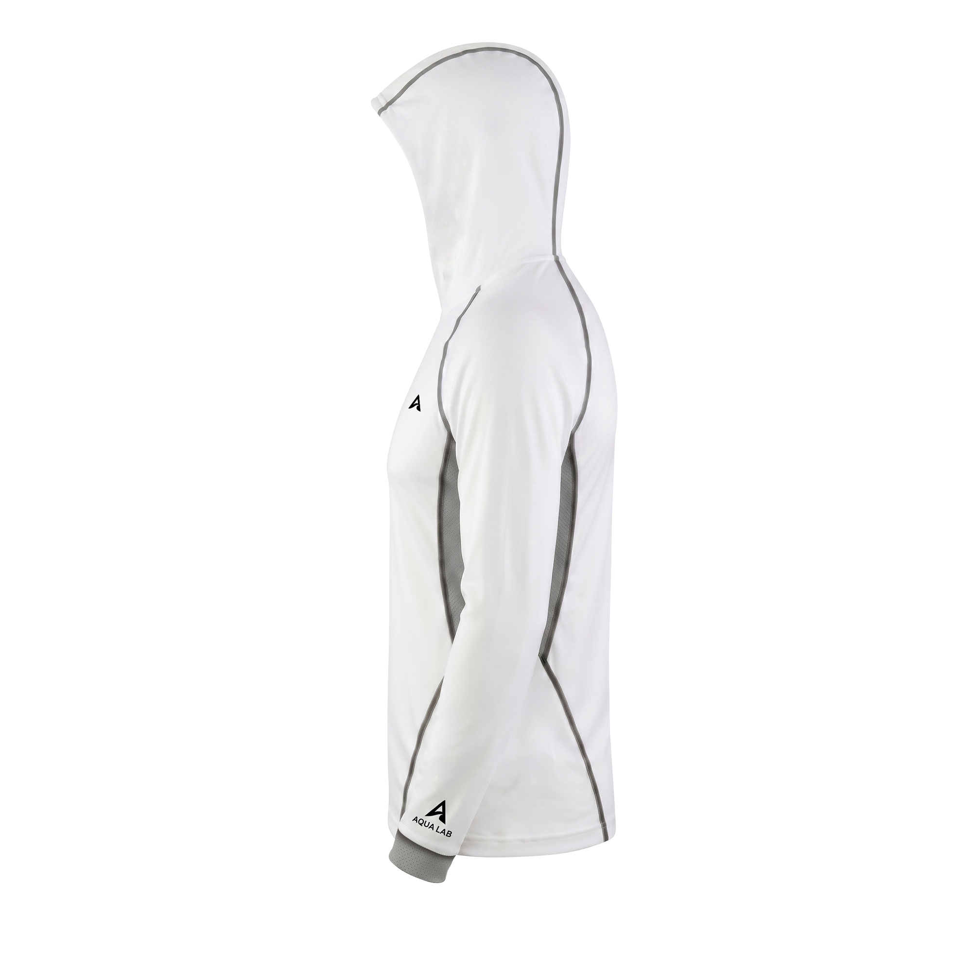 Aqualab Aqua Pro Hooded Rashguard Men's Rash Guard - White-Gray