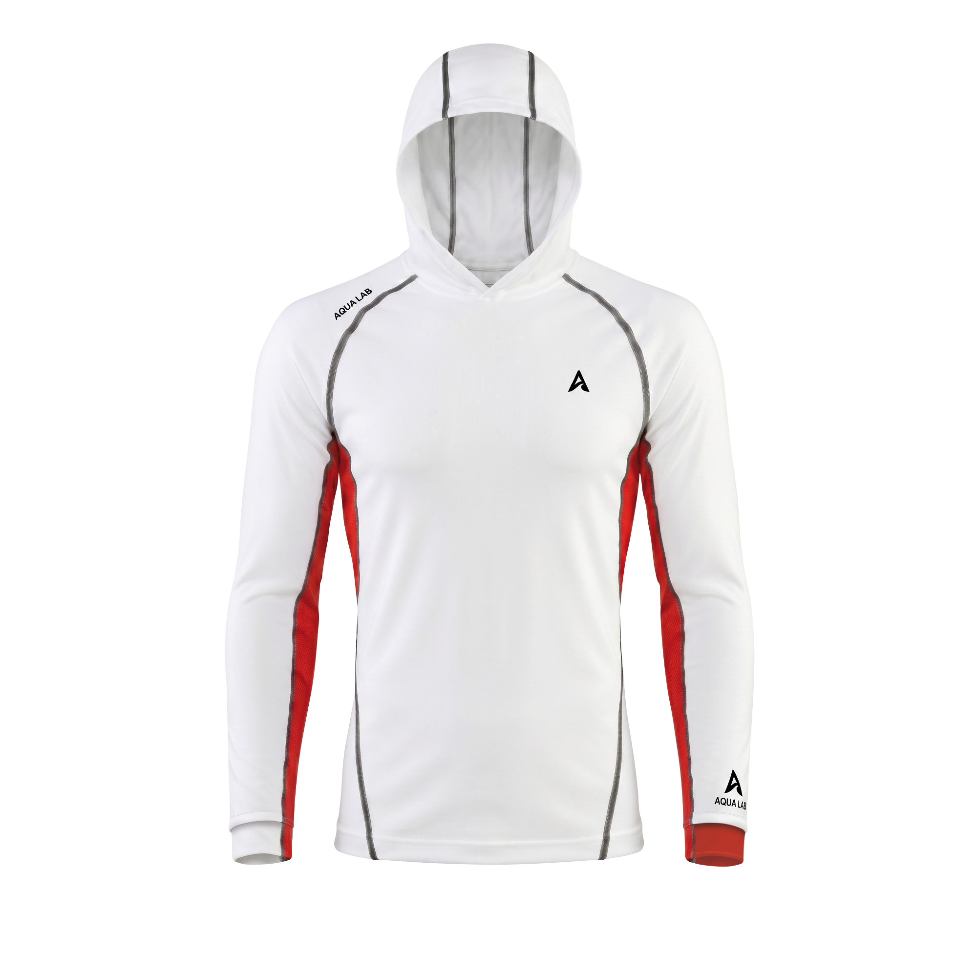 Aqualab Aqua Pro Hooded Rashguard Men's Rash Guard - White-Red