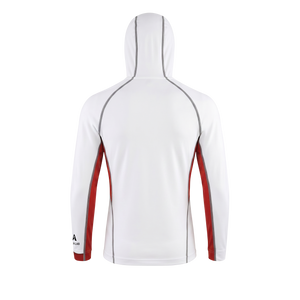 Aqualab Aqua Pro Hooded Rashguard Men's Rash Guard - White-Red