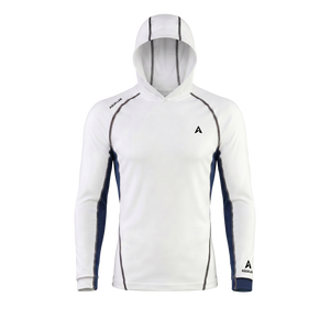 Aqualab Aqua Pro Hooded Rashguard Men's Rash Guard - White-Navy