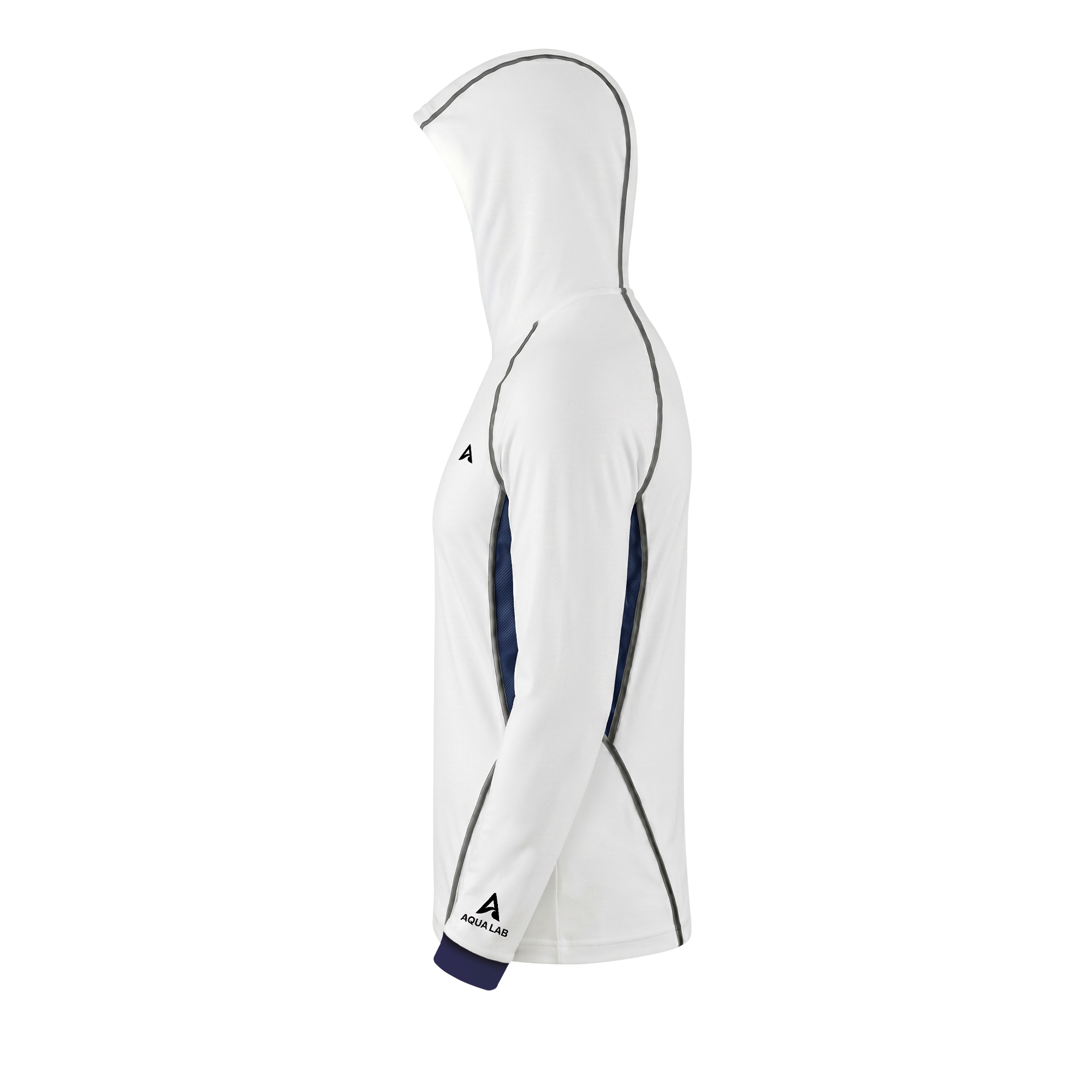 Aqualab Aqua Pro Hooded Rashguard Men's Rash Guard - White-Navy