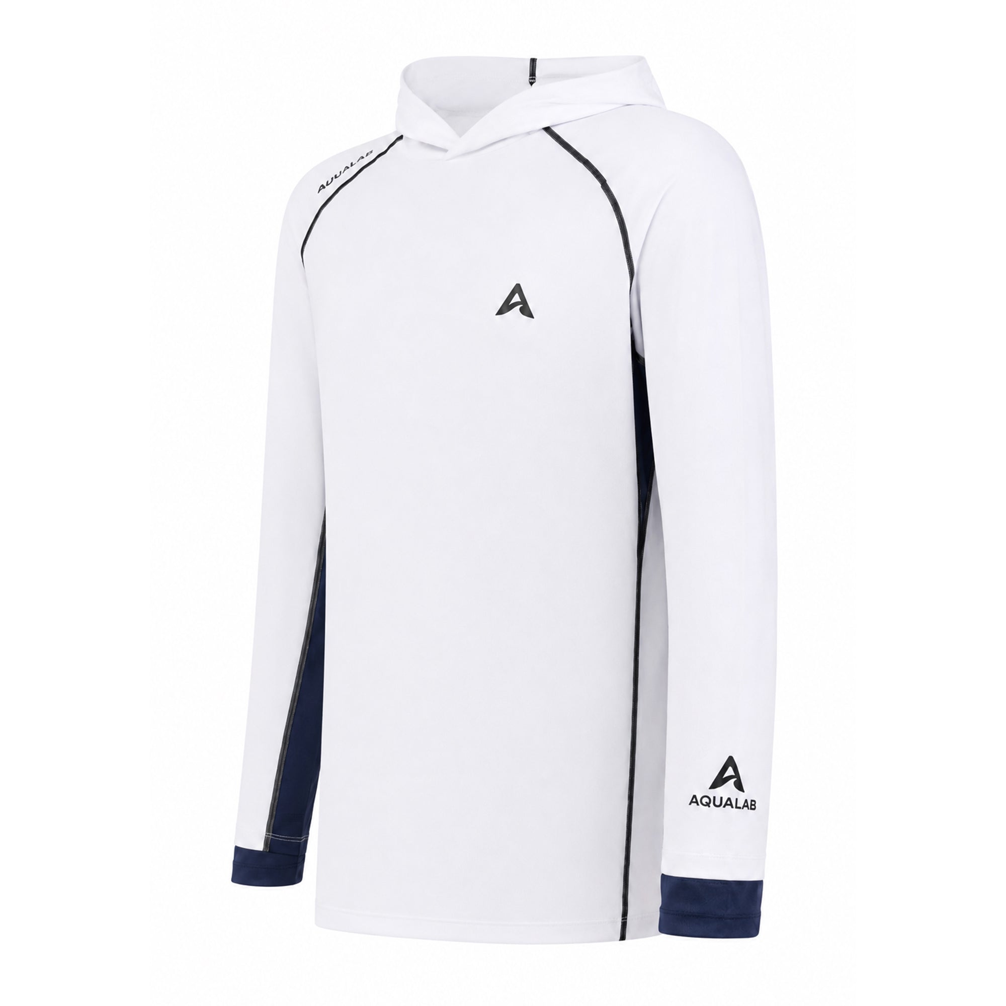 Aqualab Aqua Pro Rashguard Hooded Erkek Rashguard - Beyaz-Lacivert