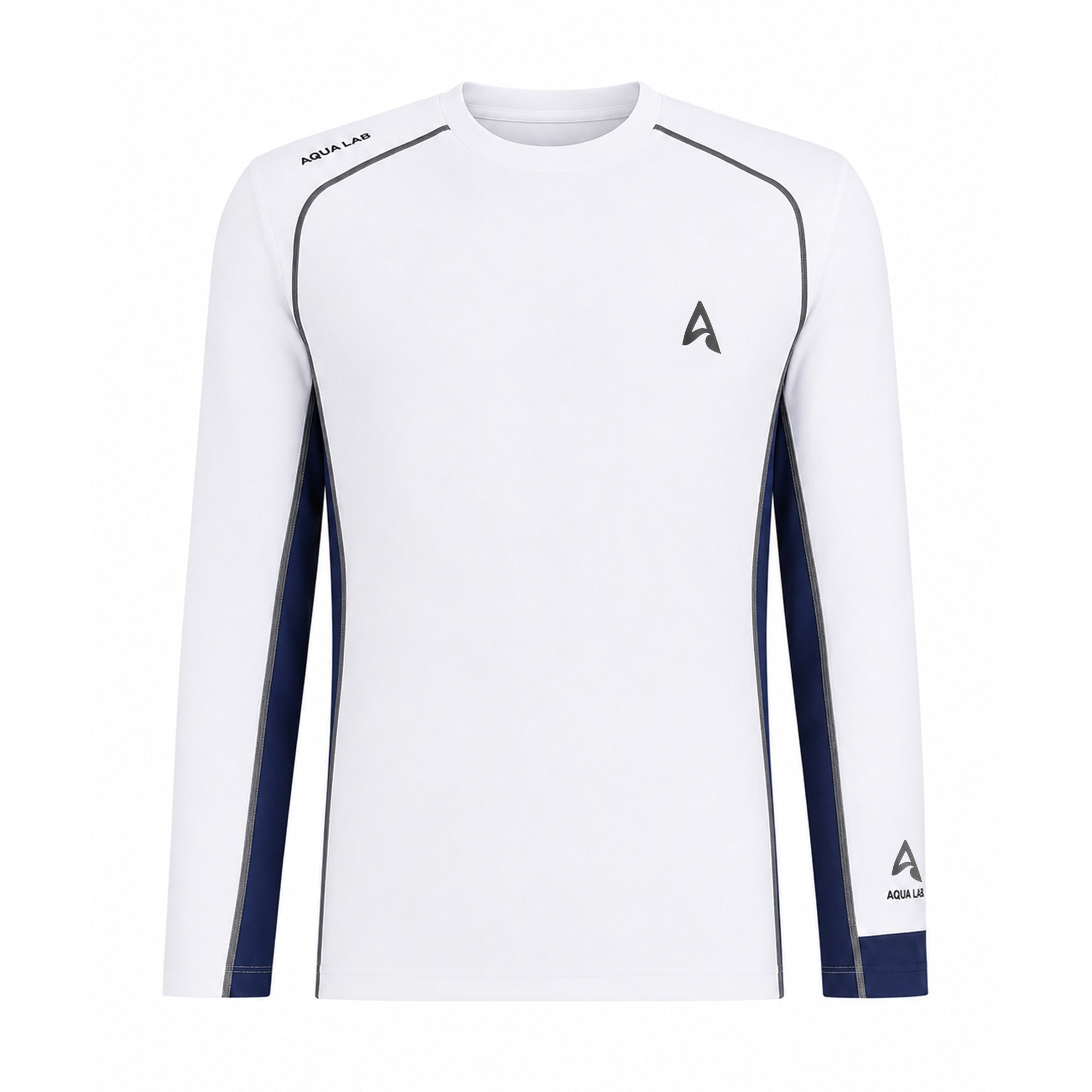 Aqualab Aqua Pro Rashguard LS Erkek Rashguard - Beyaz-Lacivert
