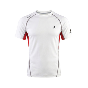 Aqualab Aqua Pro Rash Guard Short Sleeve Erkek Tişört - Beyaz-Kırmızı