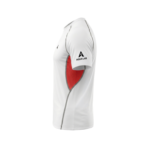 Aqualab Aqua Pro Rash Guard Short Sleeve Erkek Tişört - Beyaz-Kırmızı