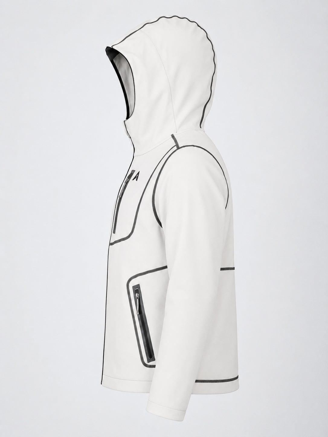 Aero Crew Tech-Knit Zip Hoodie - White