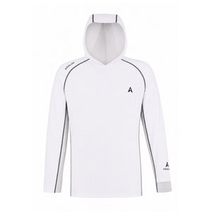 Aqualab Aqua Pro Hooded Rashguard Men's Rash Guard - White-Gray