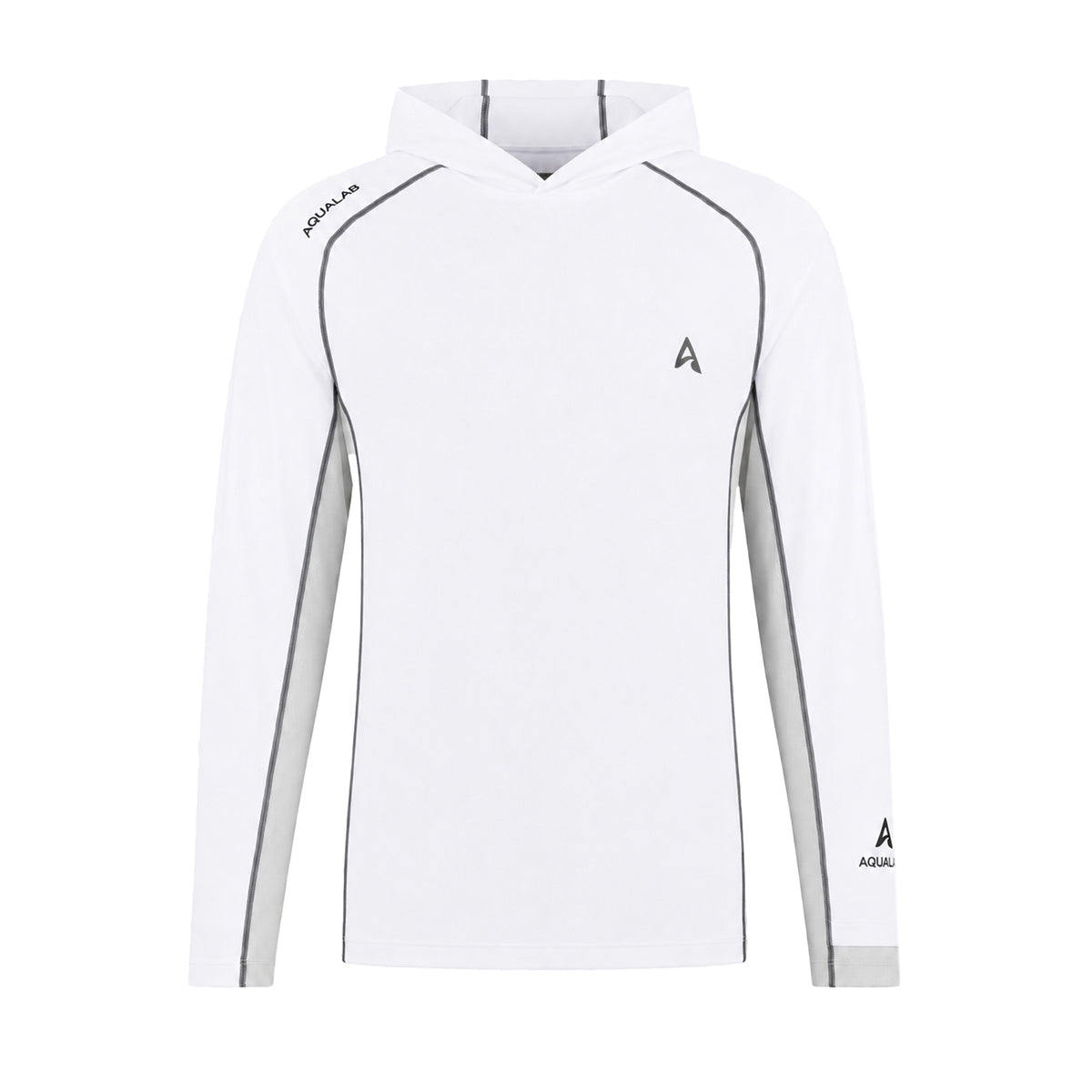 Aqualab Aqua Pro Hooded Rashguard Men's Rash Guard - White-Gray