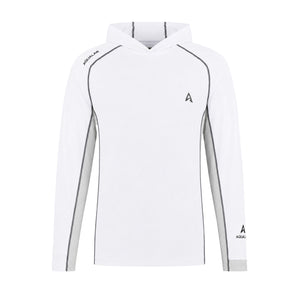 Aqualab Aqua Pro Hooded Rashguard Men's Rash Guard - White-Gray