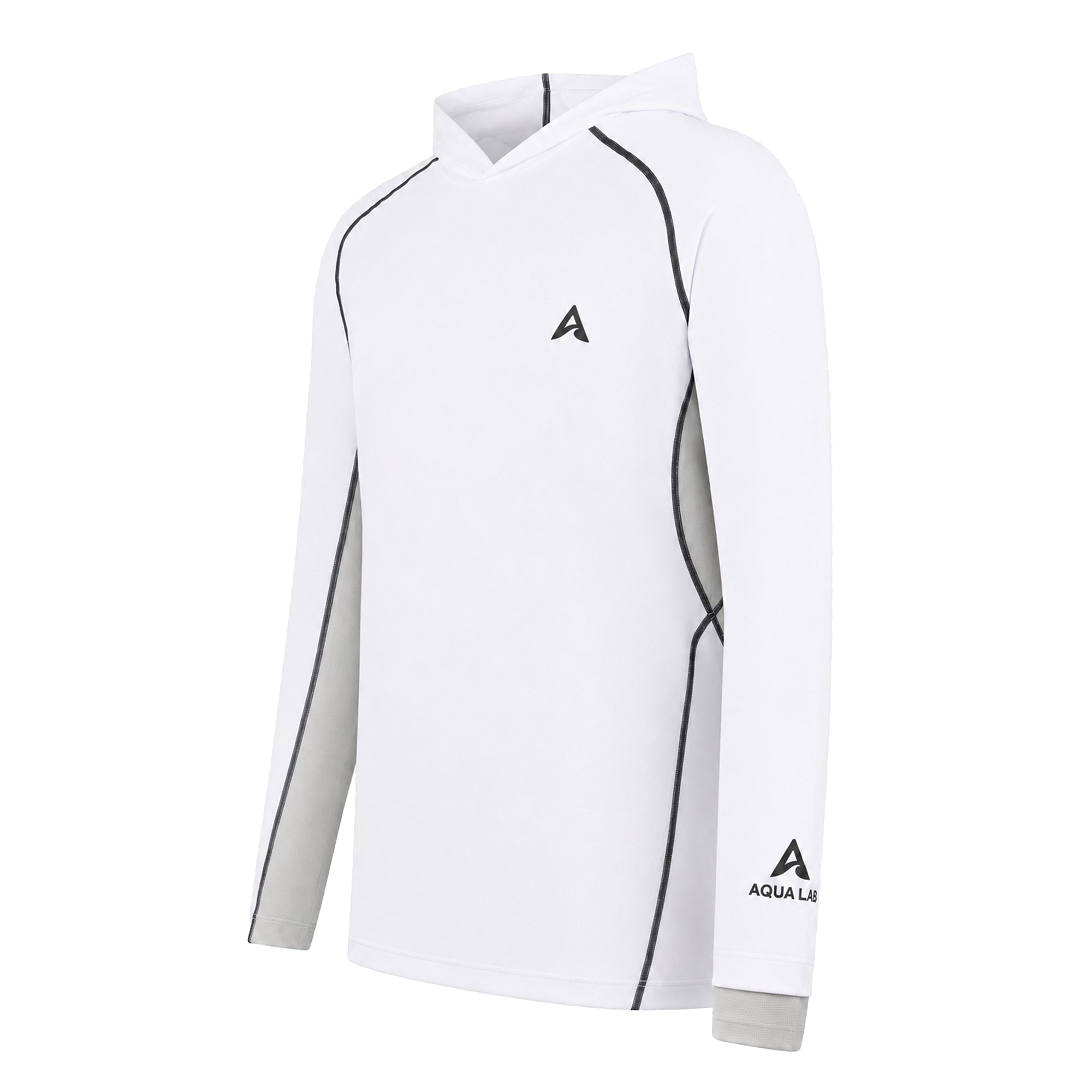 Aqualab Aqua Pro Rashguard Hooded Erkek Rashguard - Beyaz-Gri