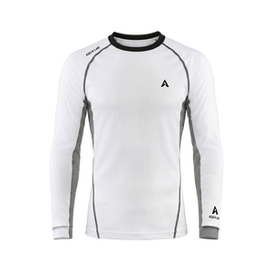 Aqualab Aero Crew Pique Long Sleeve Men's T-Shirt - White-Grey
