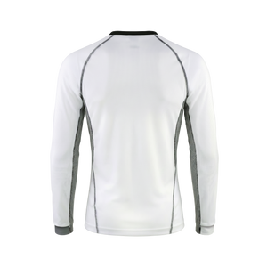 Aqualab Aero Crew Pique Long Sleeve Men's T-Shirt - White-Grey