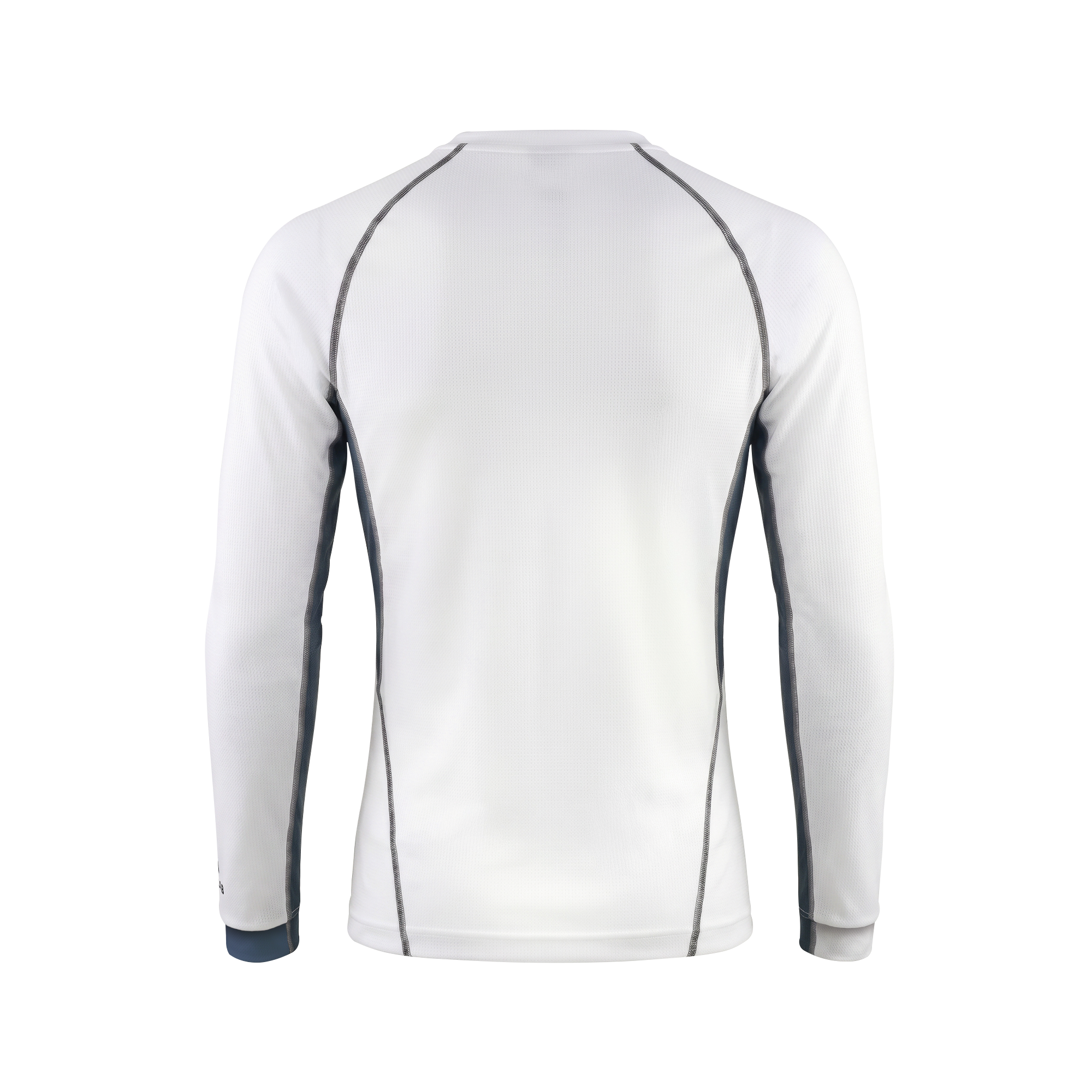 Aqualab Aero Crew Pique Long Sleeve Men's Long Sleeve T-Shirt - White-Navy