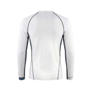 Aqualab Aero Crew Pique Long Sleeve Men's Long Sleeve T-Shirt - White-Navy