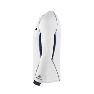 Aqualab Aero Crew Pique Long Sleeve Men's Long Sleeve T-Shirt - White-Navy